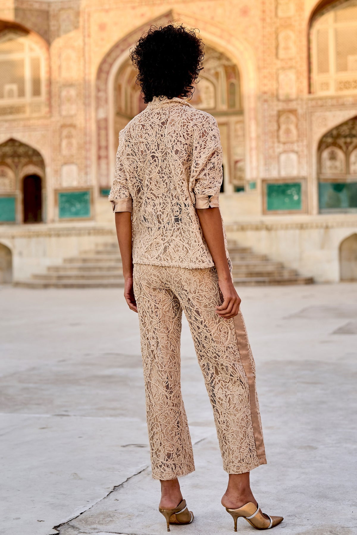 Cord Embroidered Lace Set