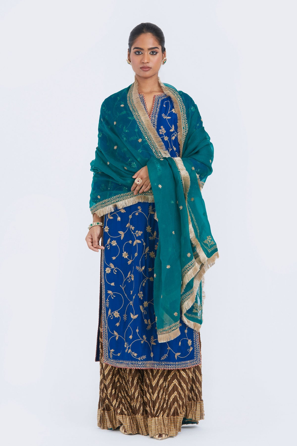 Blue Chelsea Sharara Set