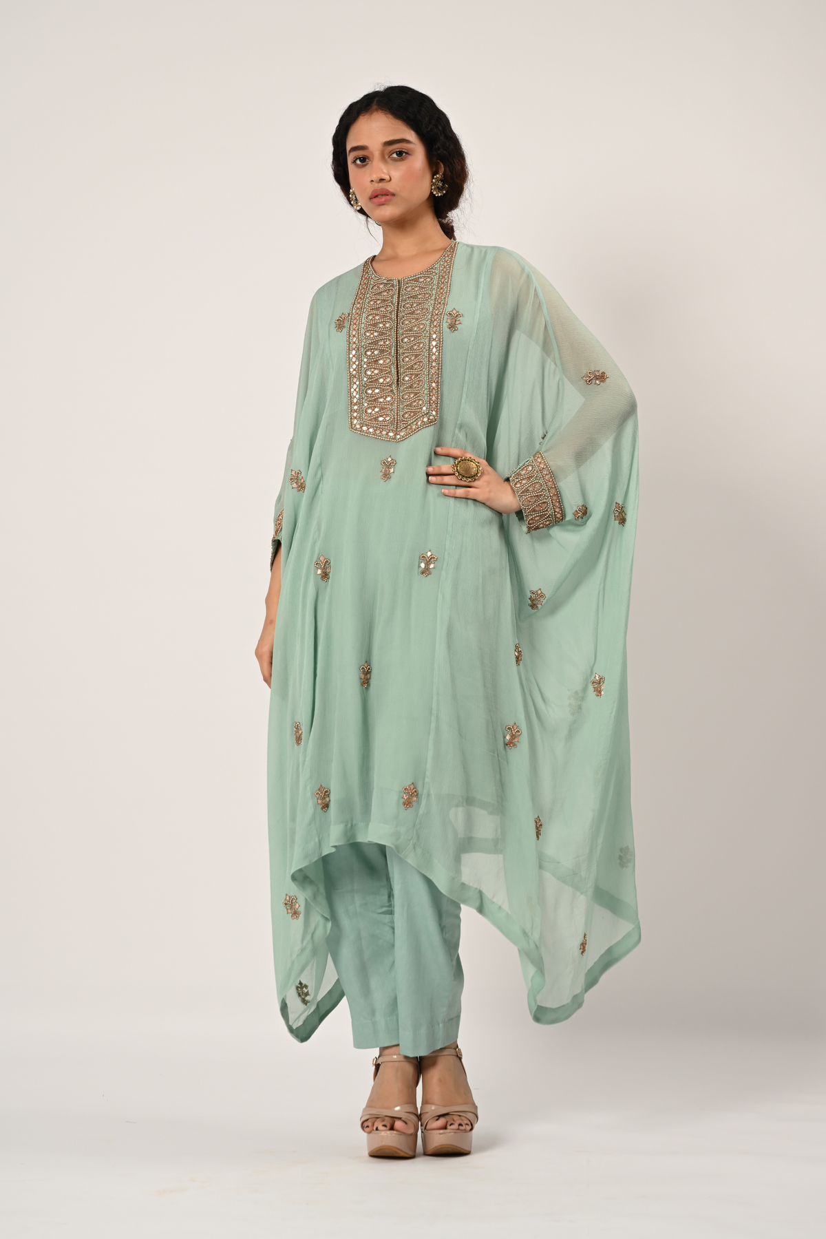Powder Blue Kaftan Set