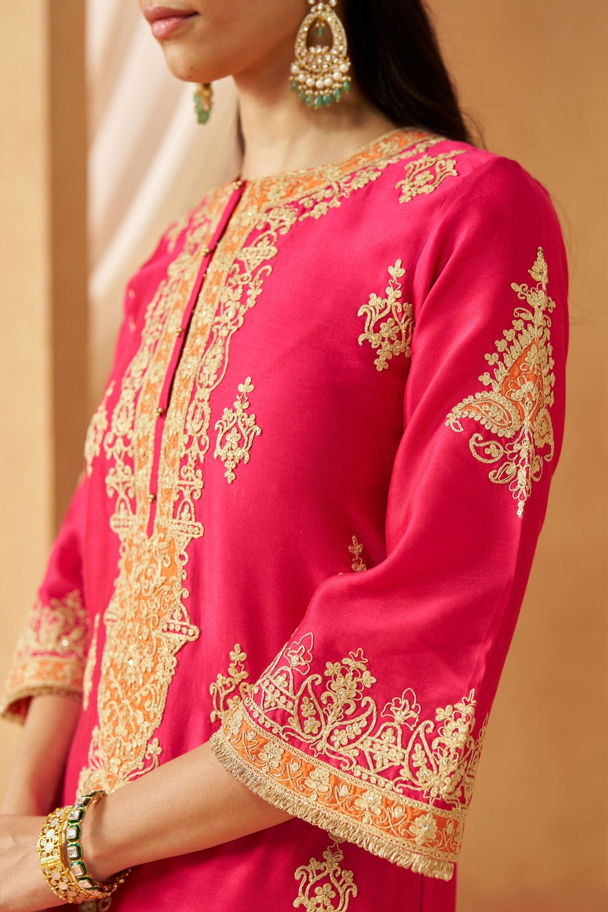 Mubina Hot Pink Kurta Set