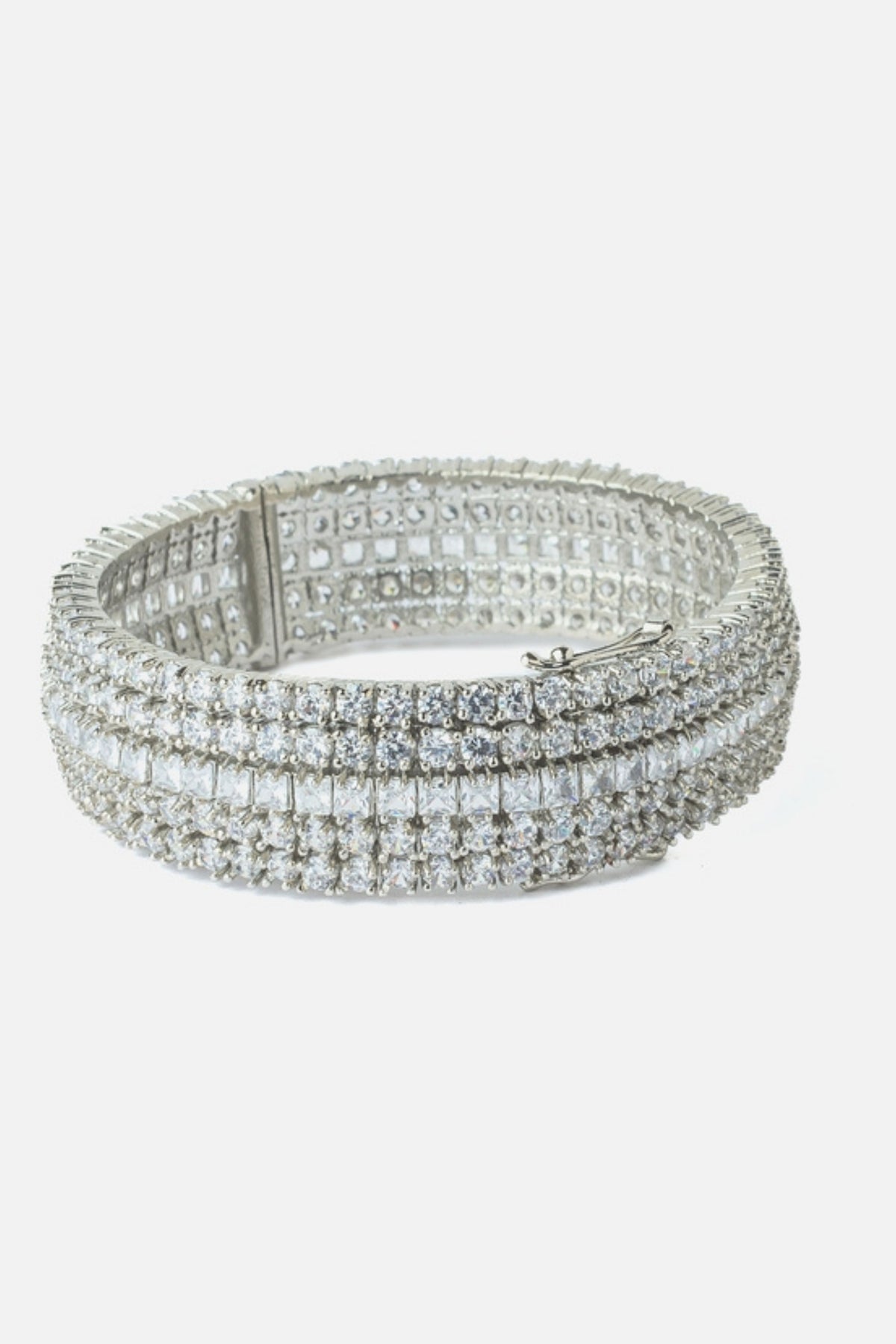 Silver Plated Zircon Bangles
