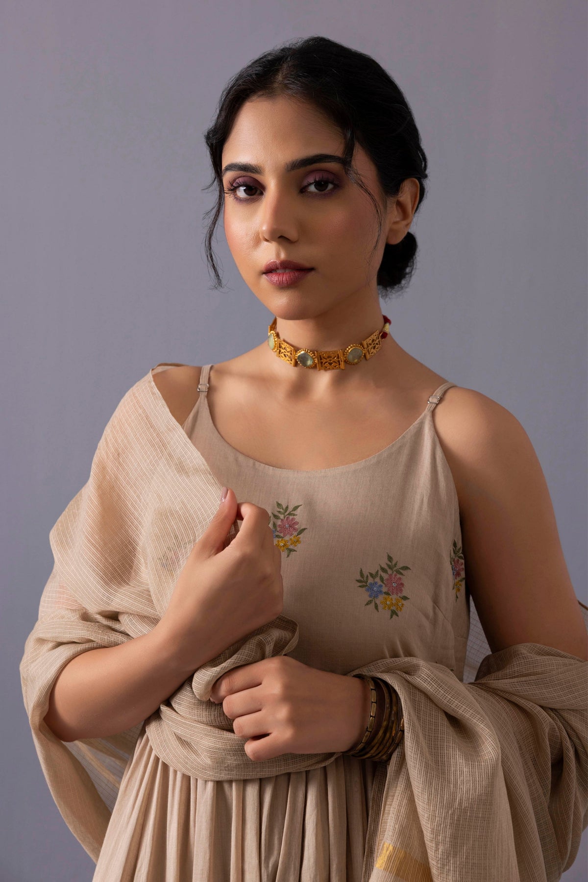 Mira Beige Kurta Set