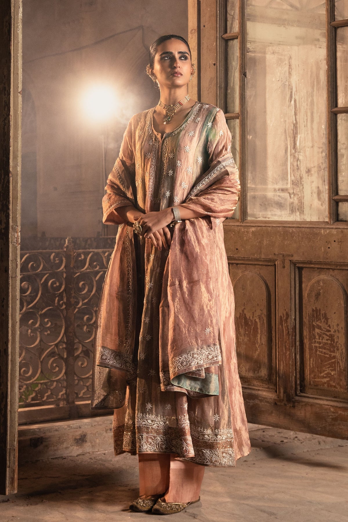 Rose Pink Anarkali Set