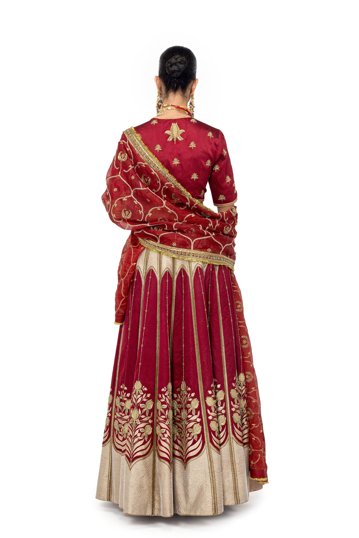 Relawan Monkey Red Dupatta