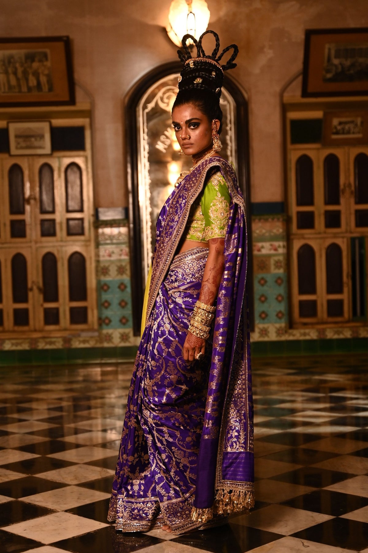 Ekanshi Purple Saree