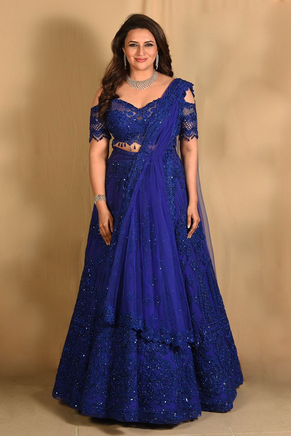 Elegant Royal Blue Lehenga Set