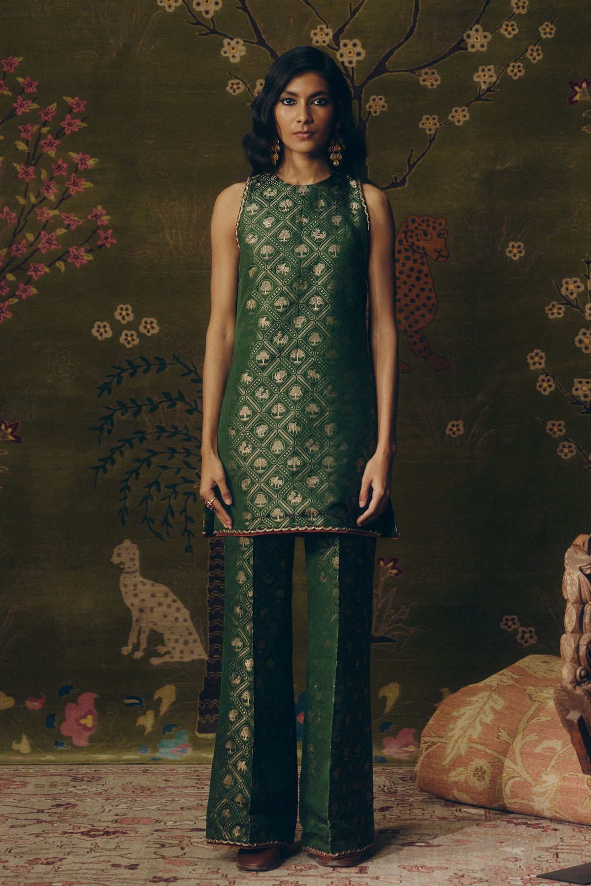 Tree Of Life Olive Tunic Set