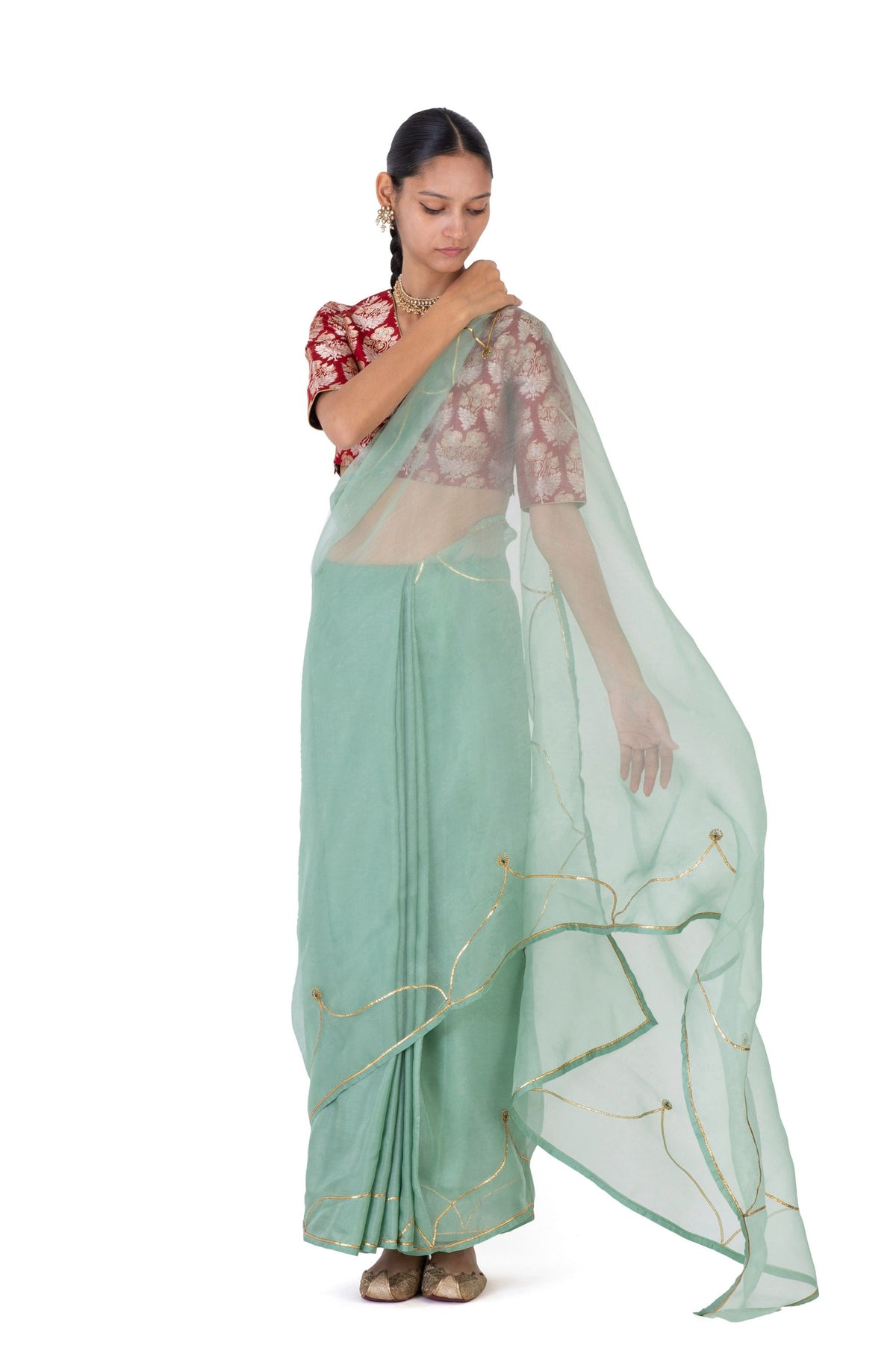 Kirati Pale Blue Saree