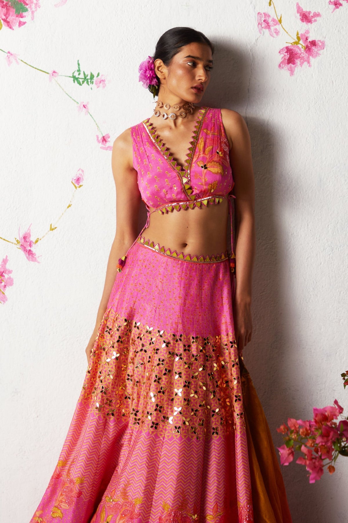 Lehenga Set In Pink