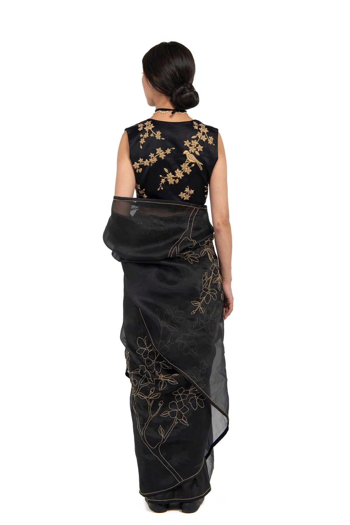 Gaiyo Black Saree