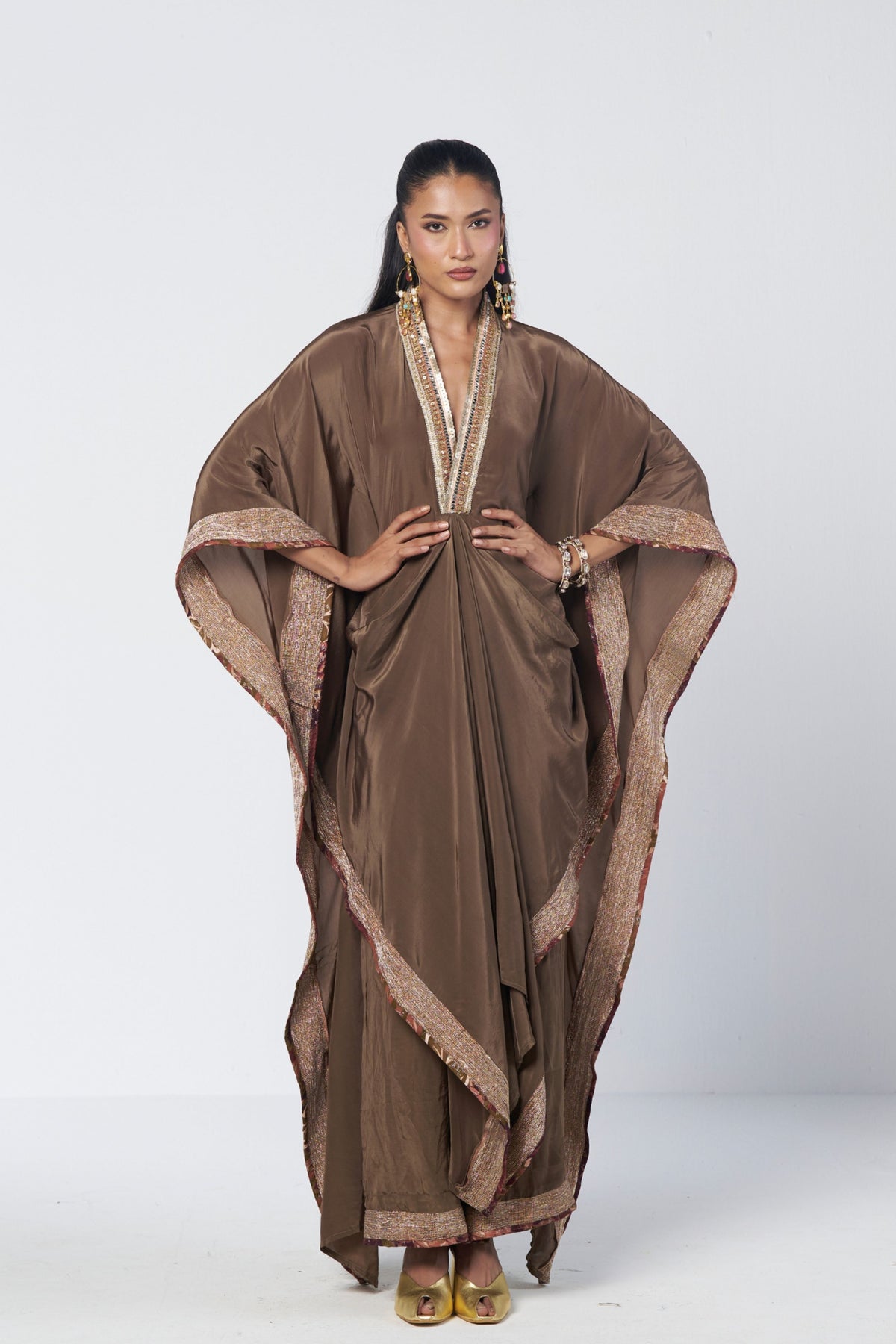 Azra 0live Kaftan Set