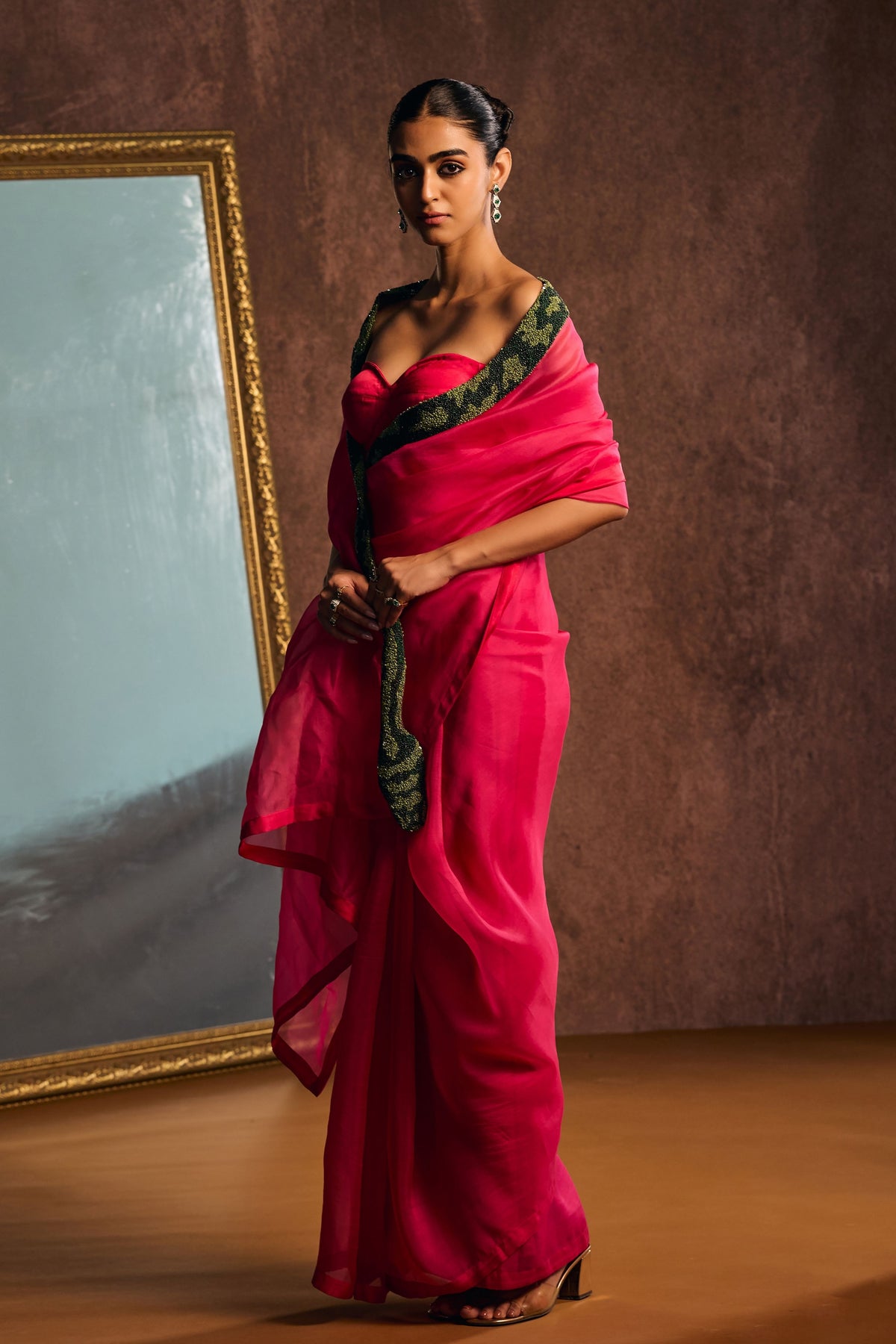 Rani Pink Serpentika Saree