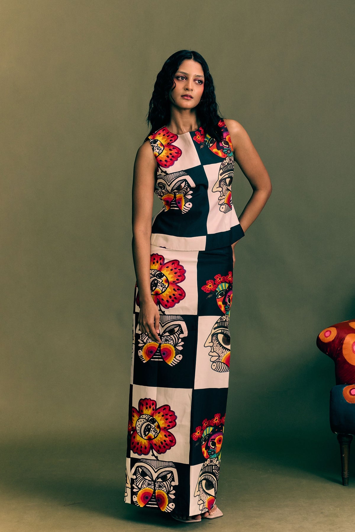 Chess Board Printed Top