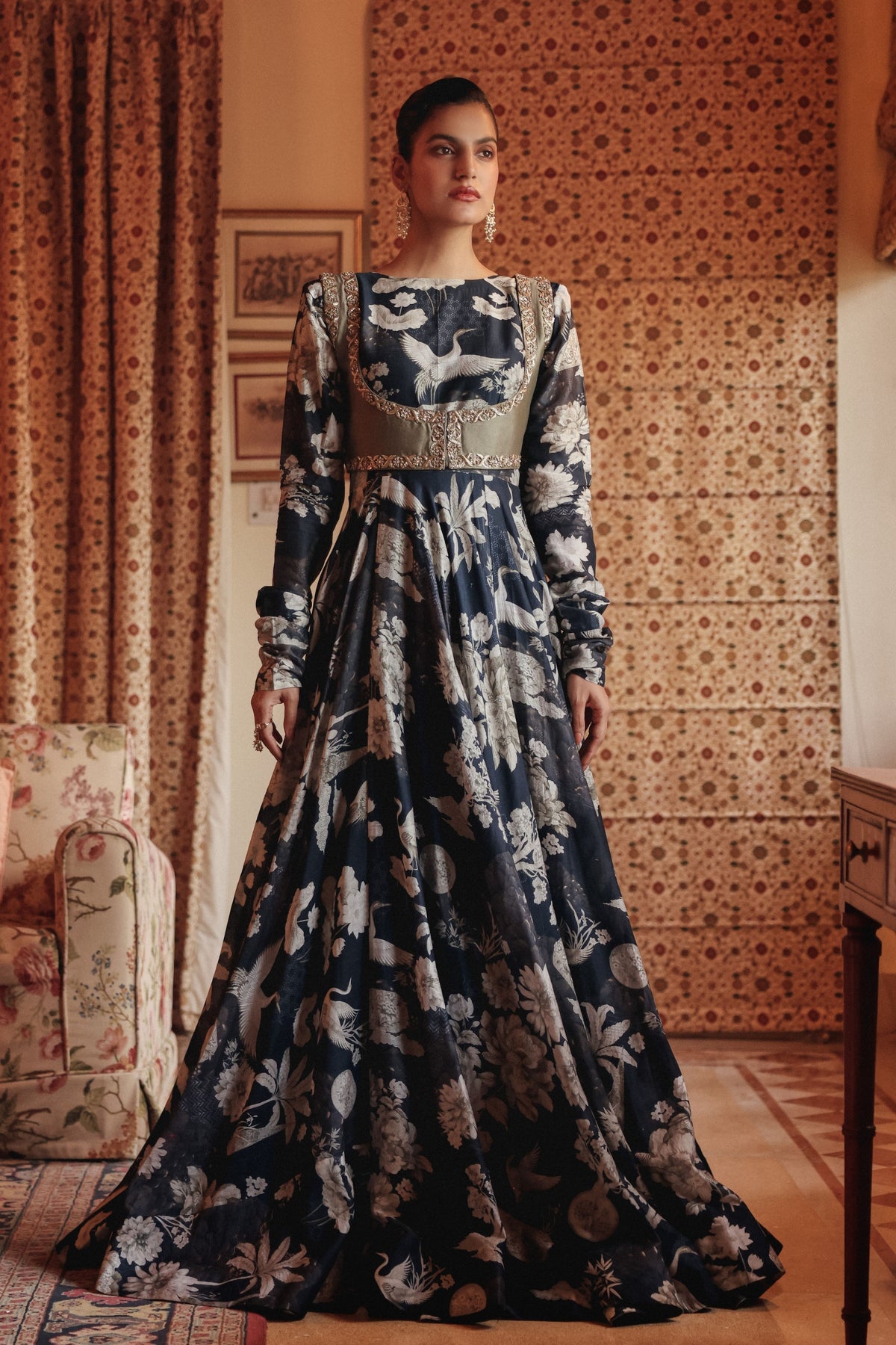 Birdsong Blue Anarkali Set