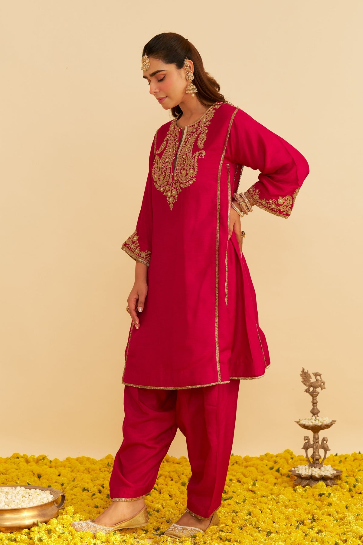 Hotpink Chuga With Salwar