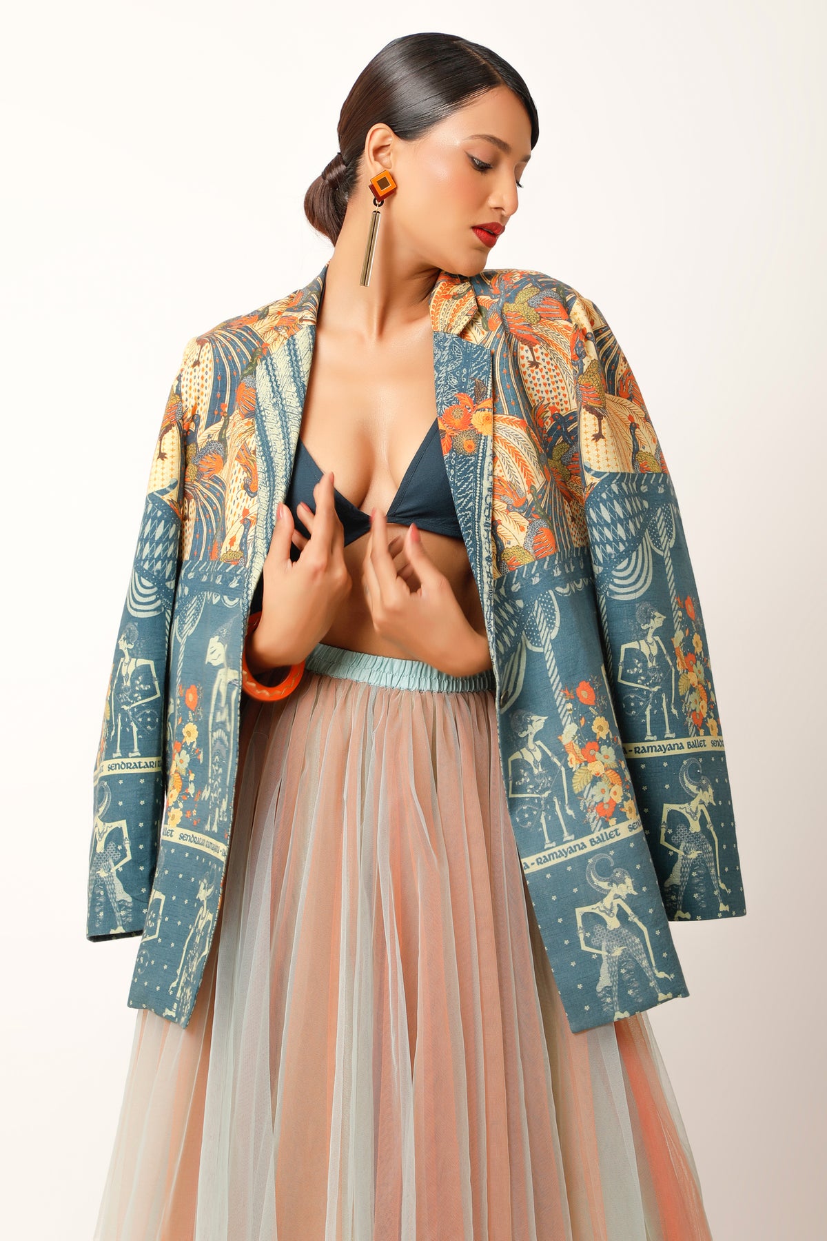 Ramayana Multicolour Printed Jacket Set