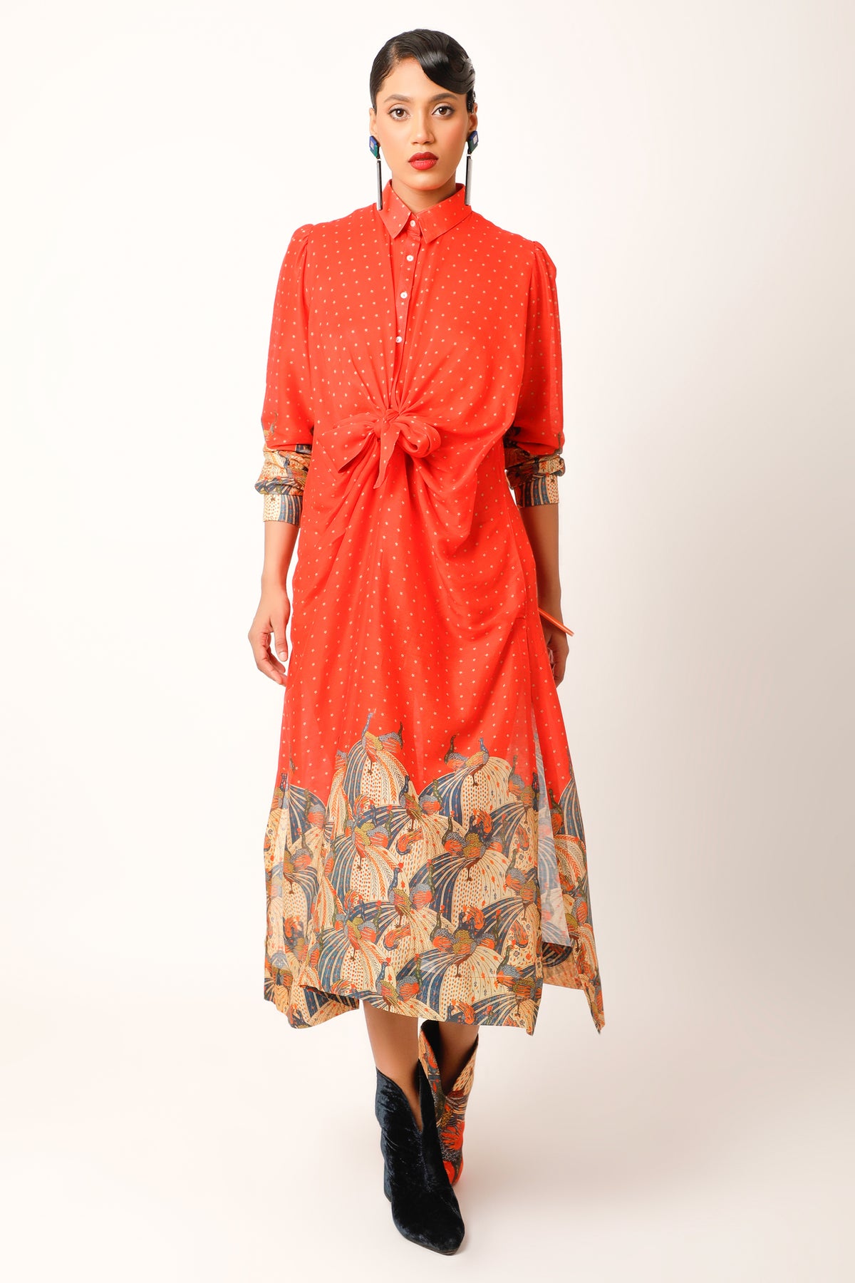 Orange Knotted Co-ord Set