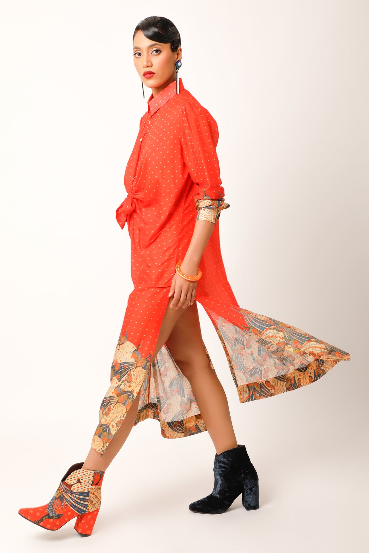 Orange Knotted Co-ord Set