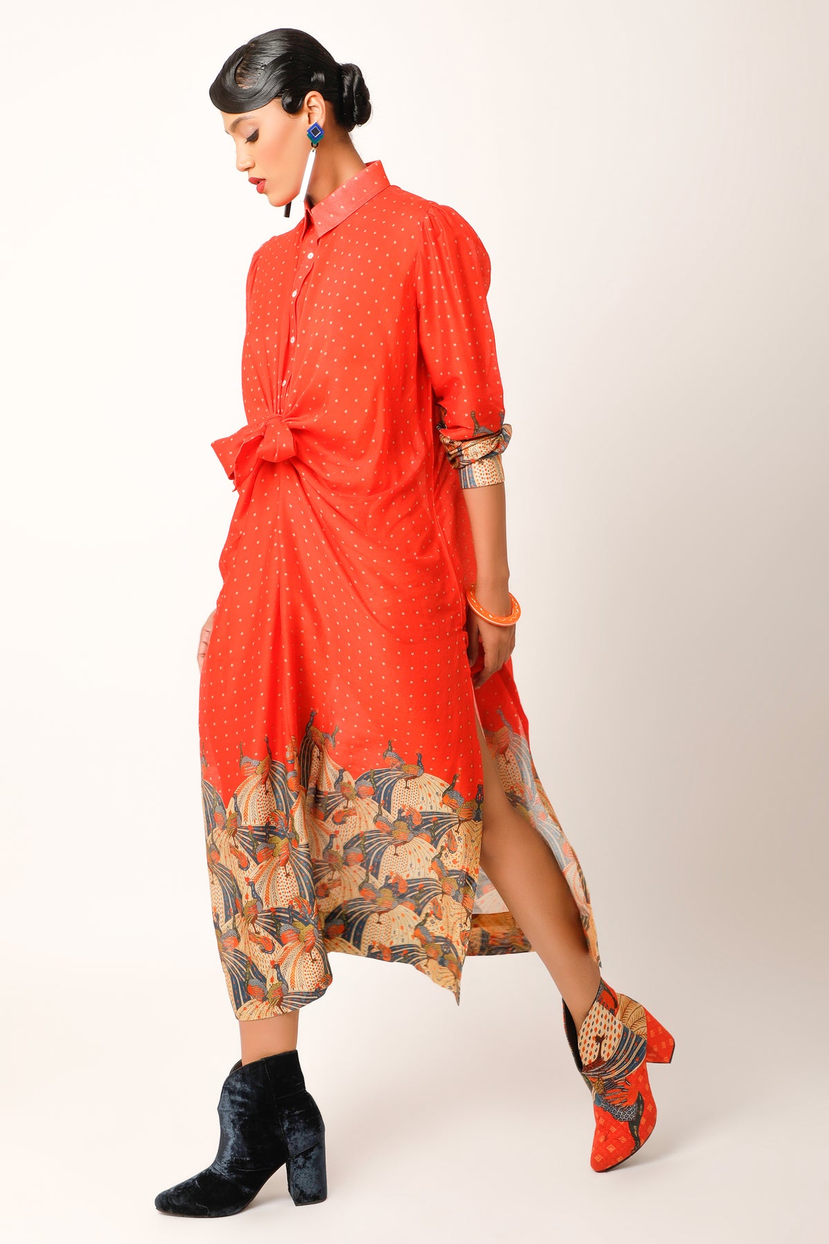 Orange Knotted Co-ord Set