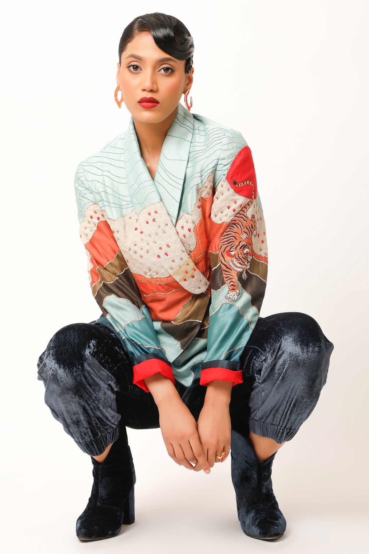 Landscape Textured Jacket Set