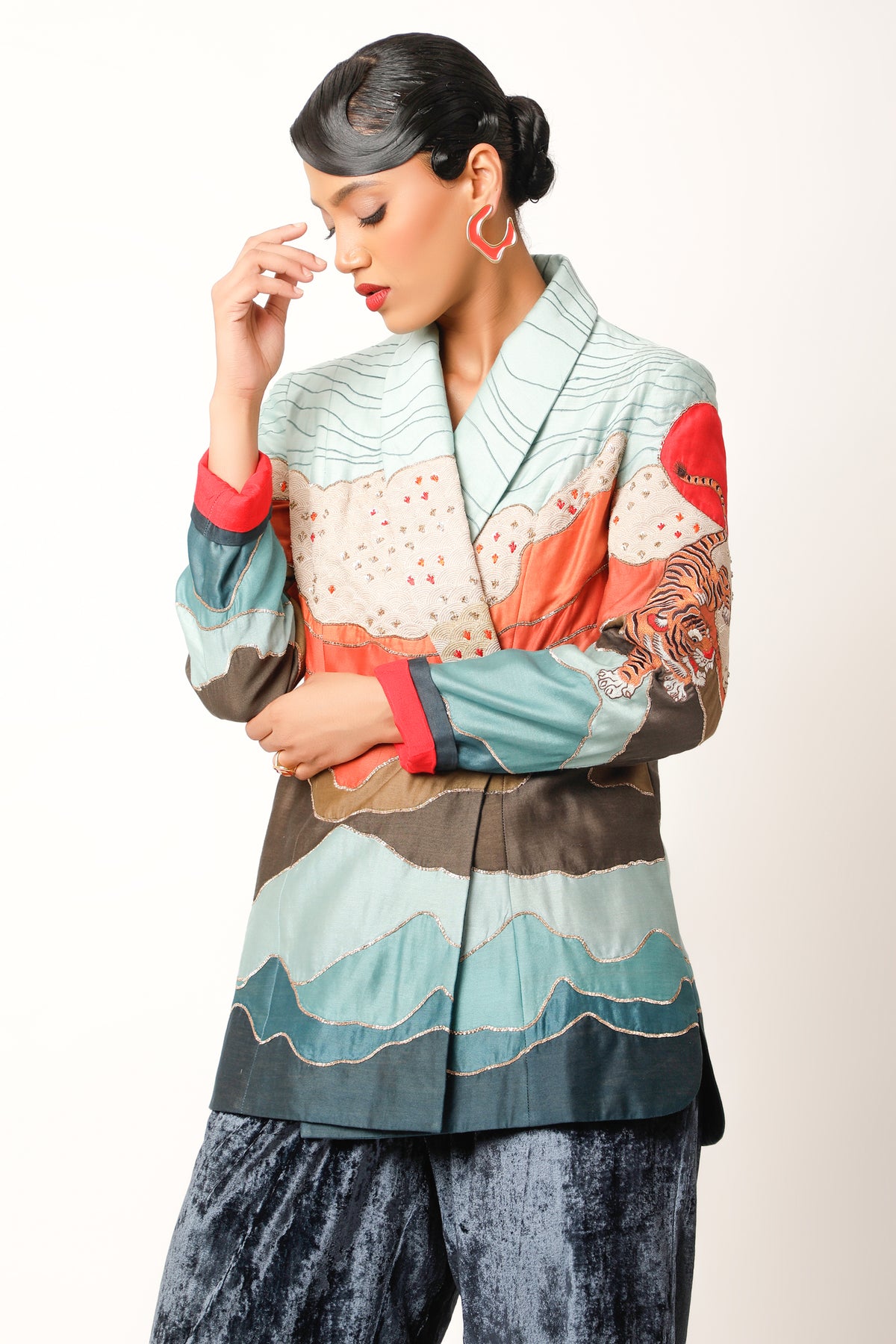 Landscape Textured Jacket Set