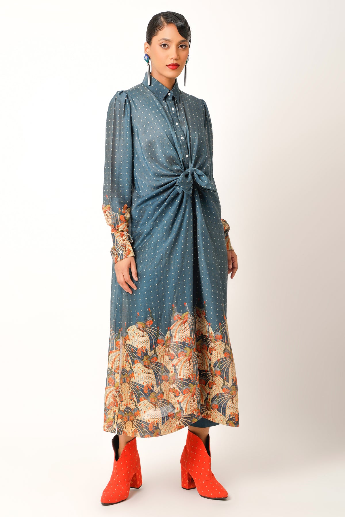 Midnight Blue Knotted Co-ord Set