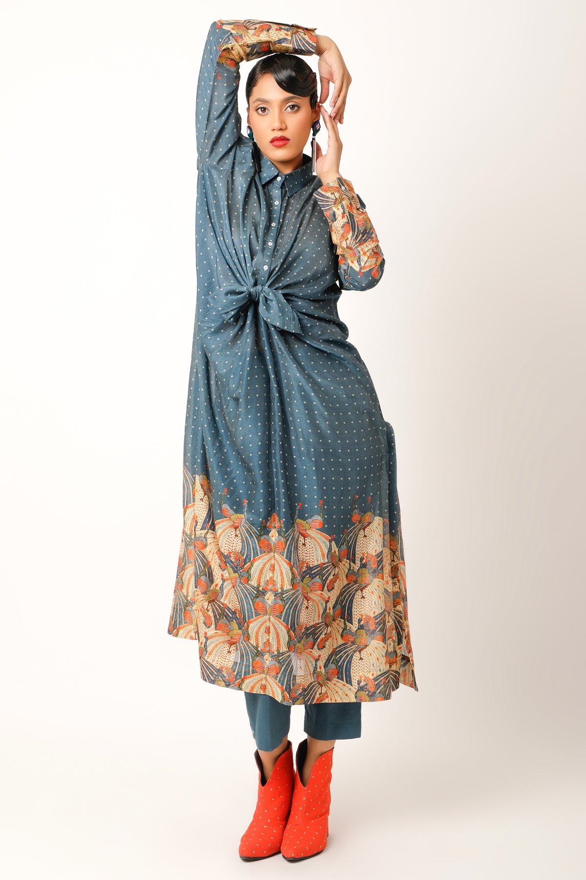 Midnight Blue Knotted Co-ord Set