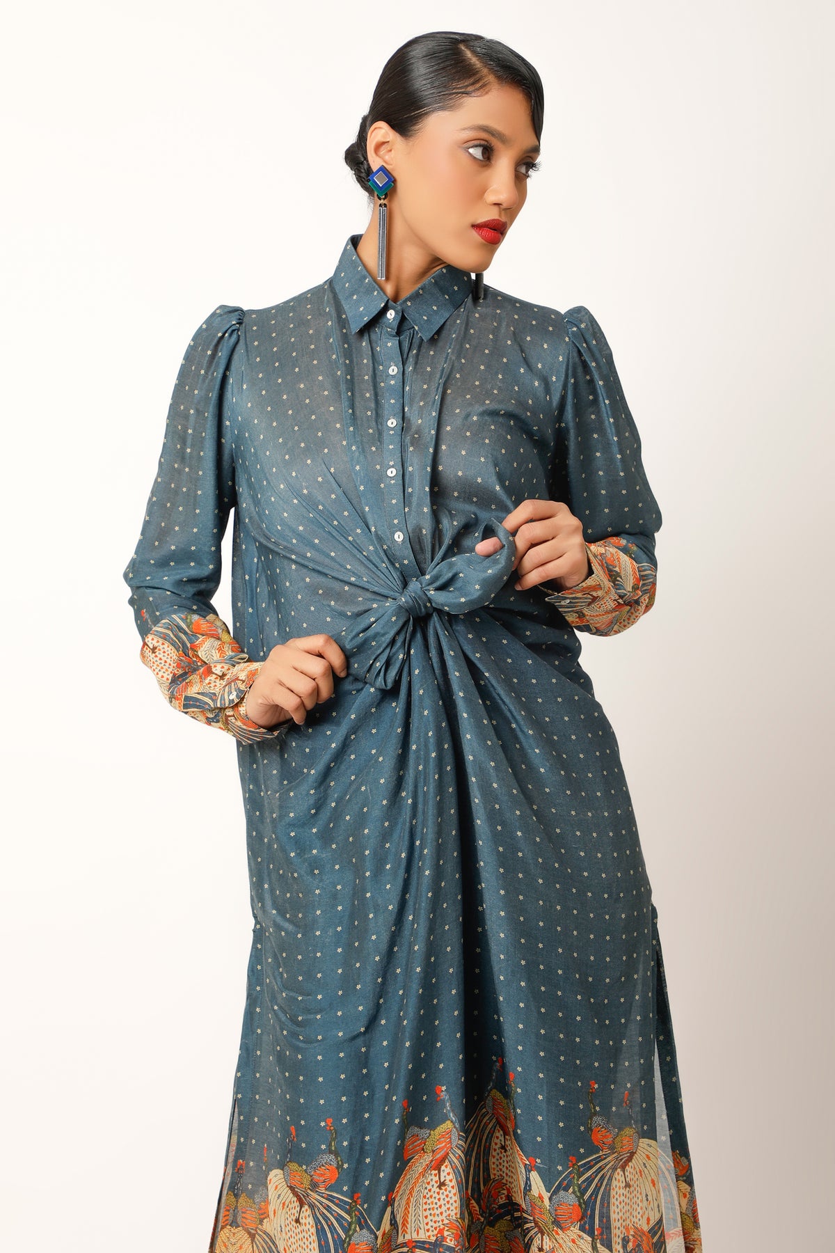 Midnight Blue Knotted Co-ord Set