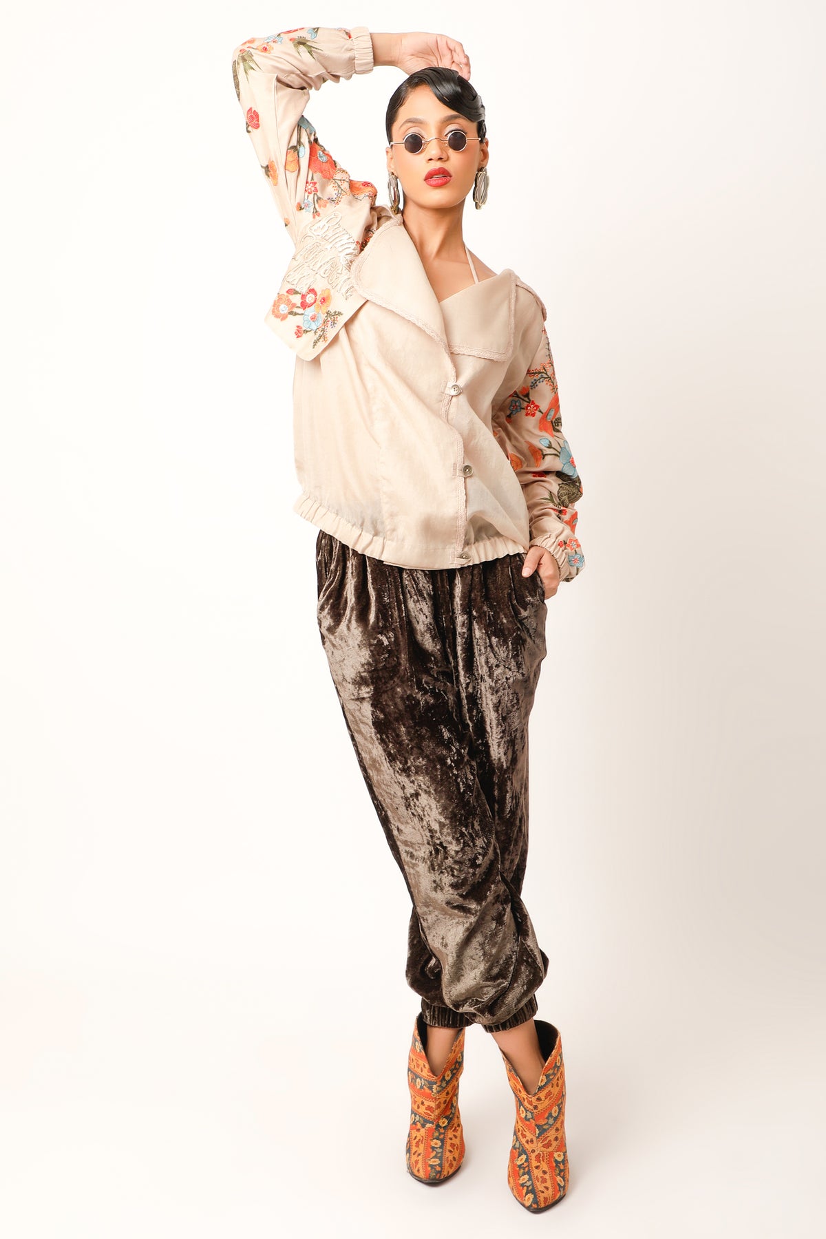 Foliage Beigetrench Bomber Jacket