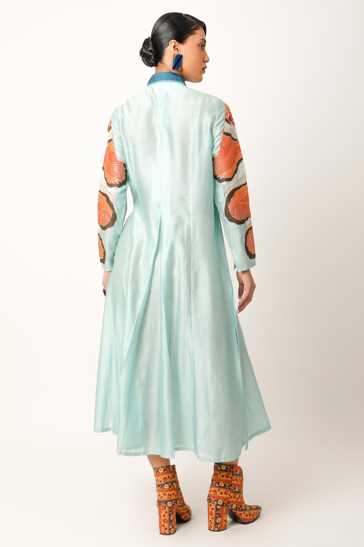 Teal Blue Draped Co-ord Set