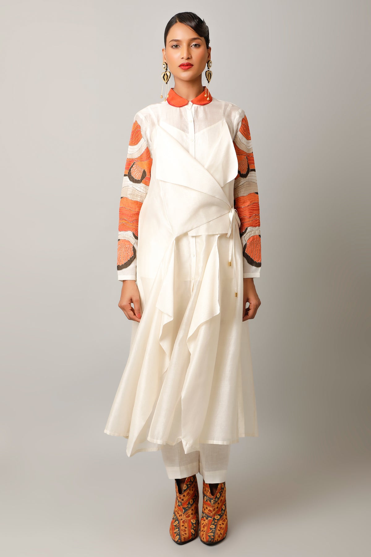 Ivory Draped Co-ord Set
