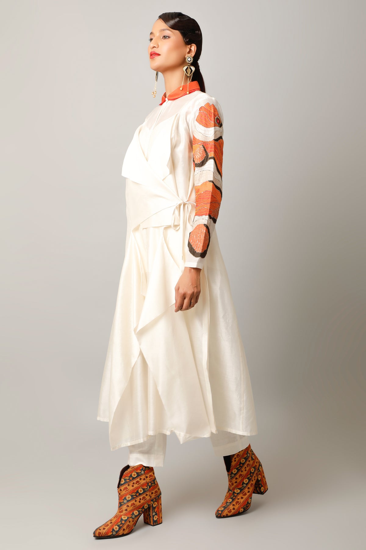 Ivory Draped Co-ord Set