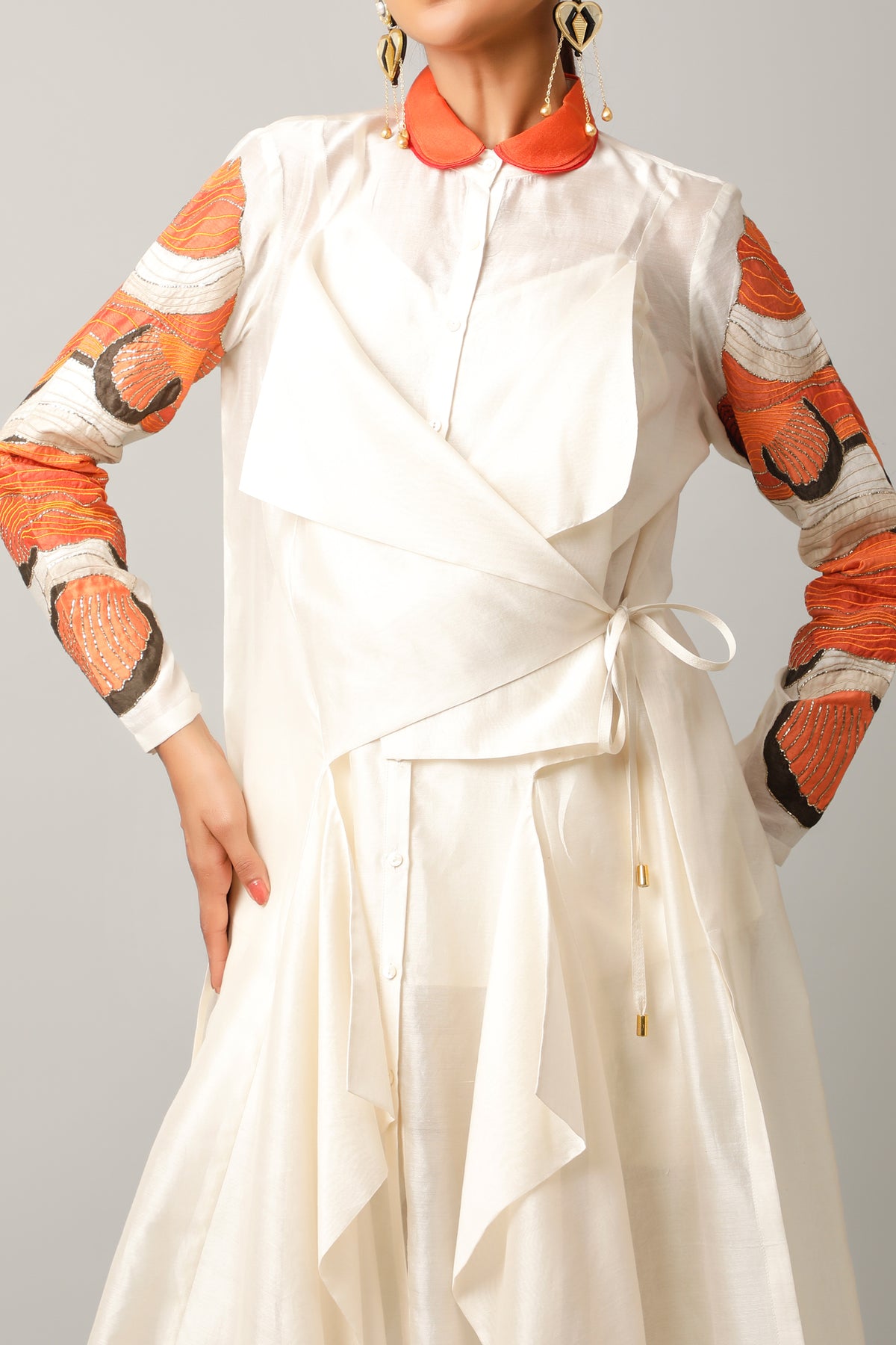 Ivory Draped Co-ord Set