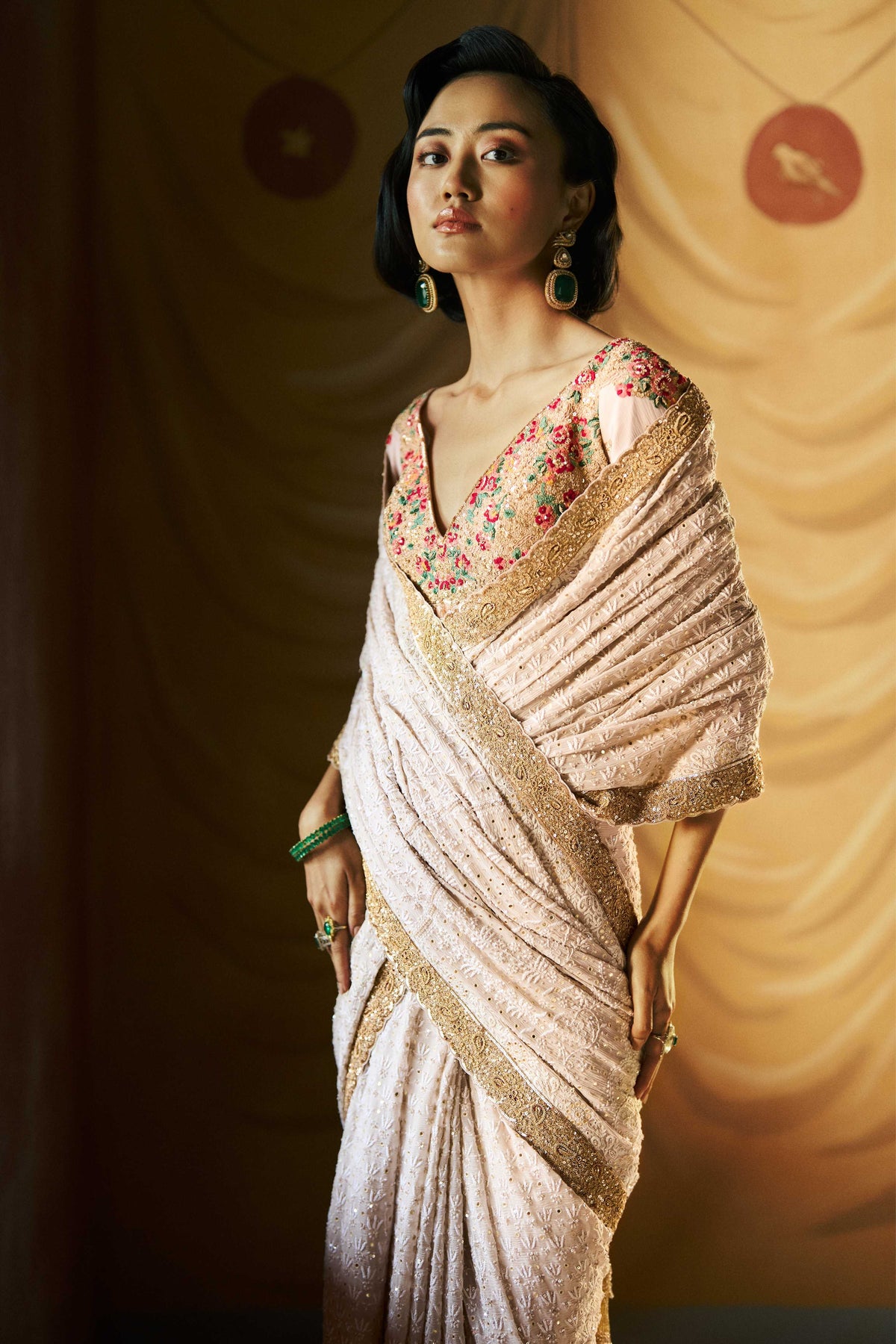 Elara Chikankari Saree Set
