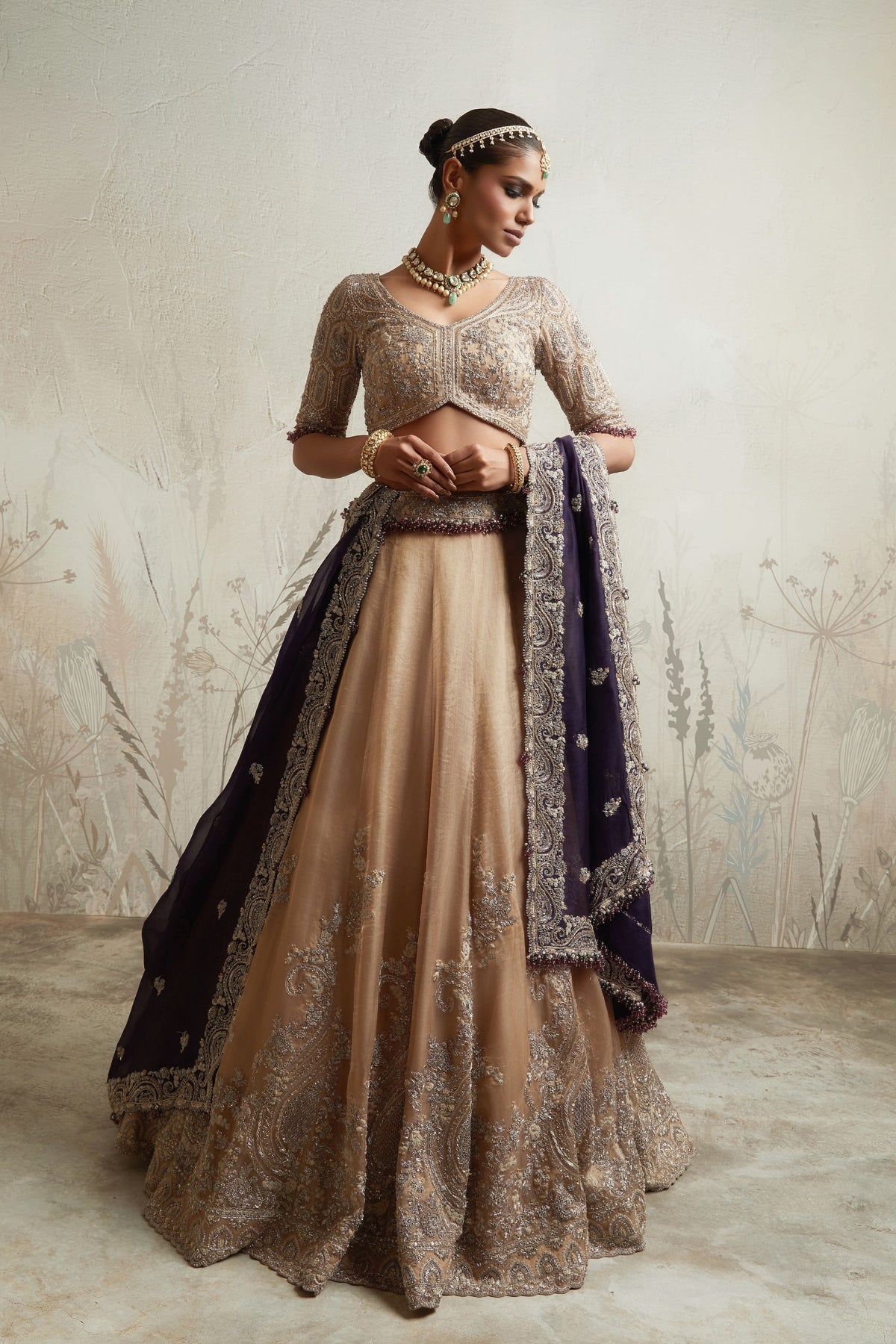 Gold Maal Resham Lehenga Set