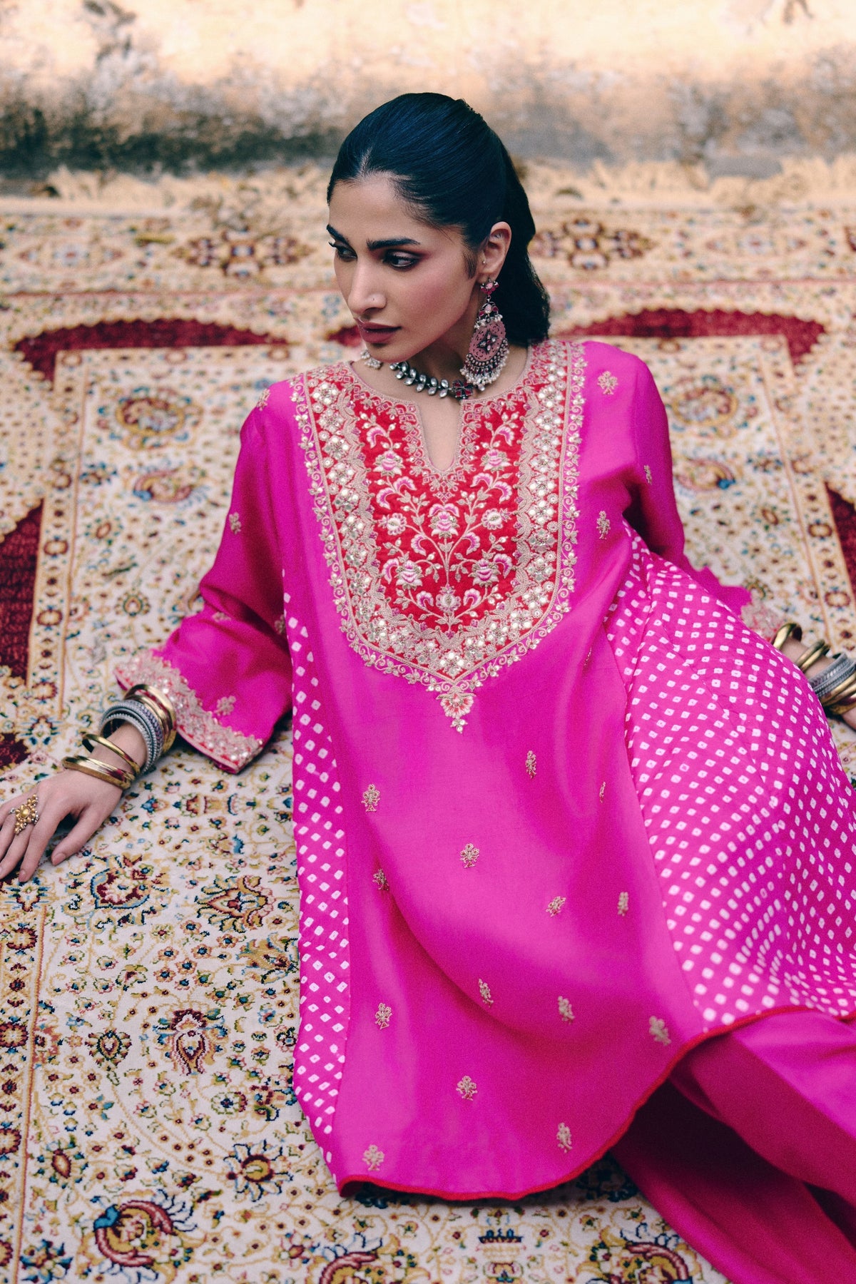 Bandhani Kurta Set