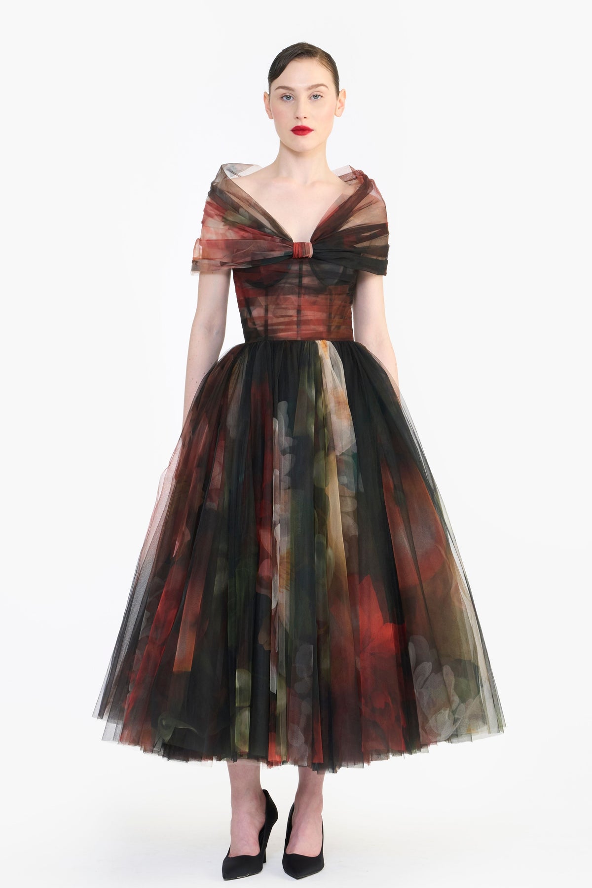 Sculpted Draped Midi