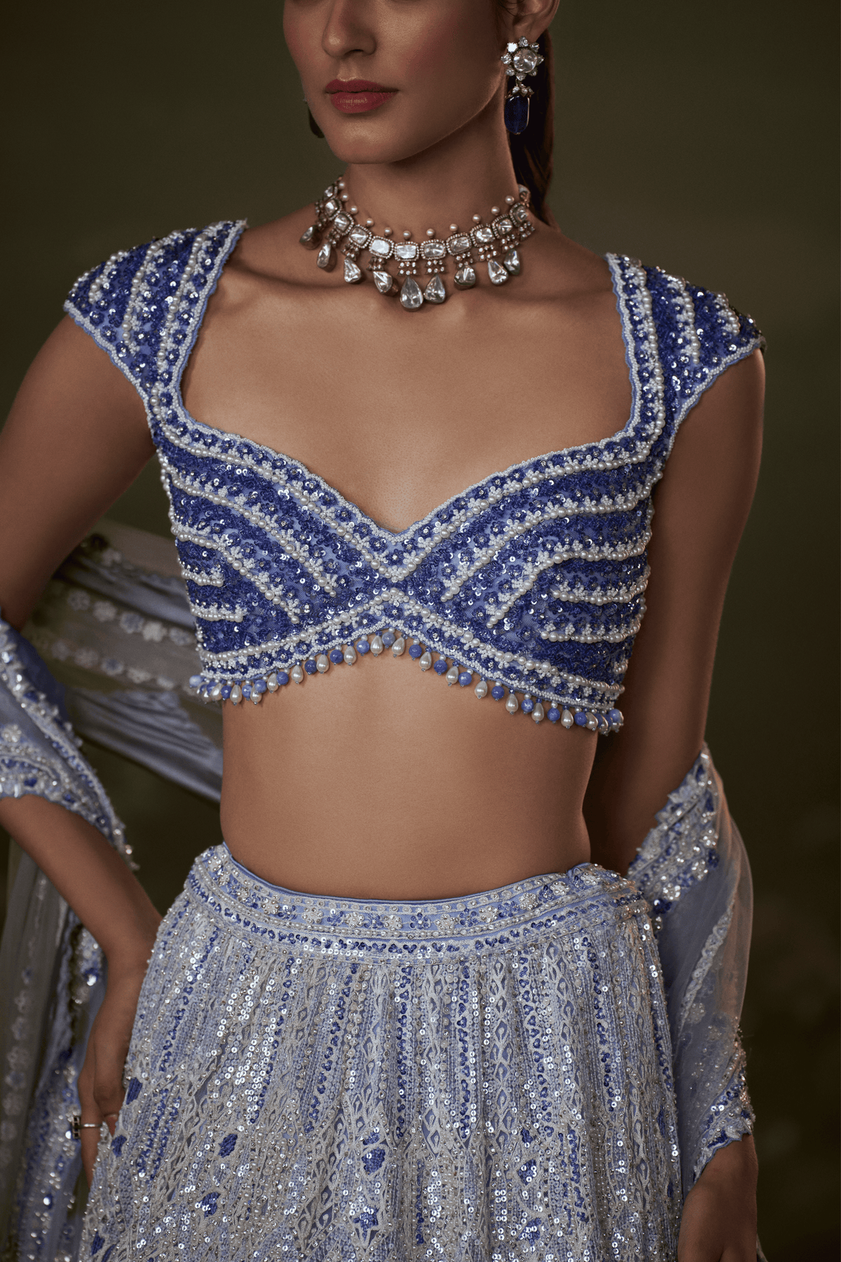 Ink Blue Lehenga Set