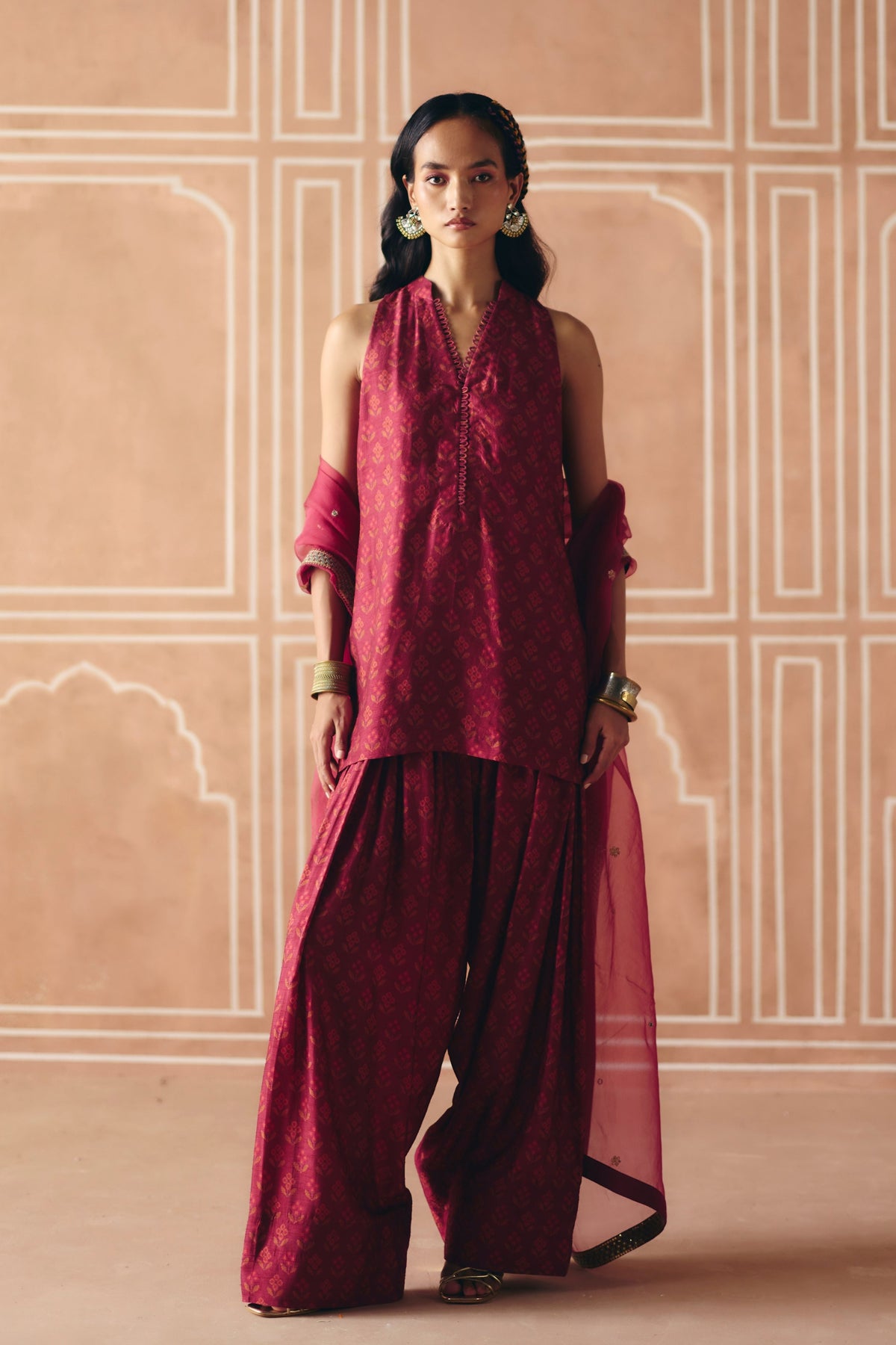 Berry Plum Farshi  Kurta Set