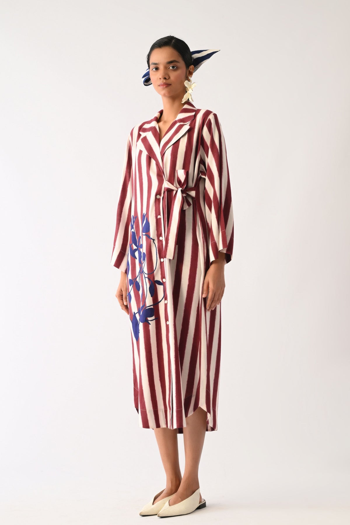 Revolt Bric Wrap Applique Dress