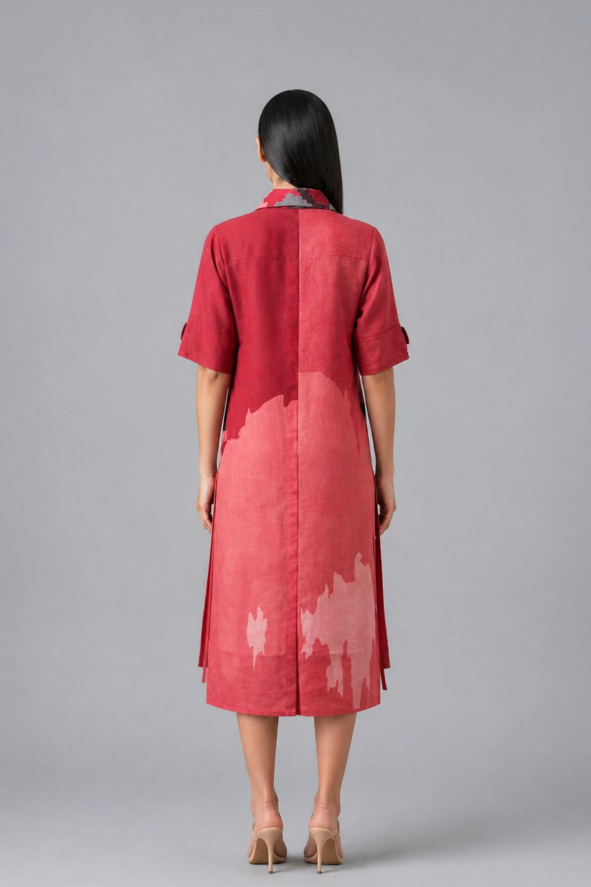 Ikat High-Low Dress