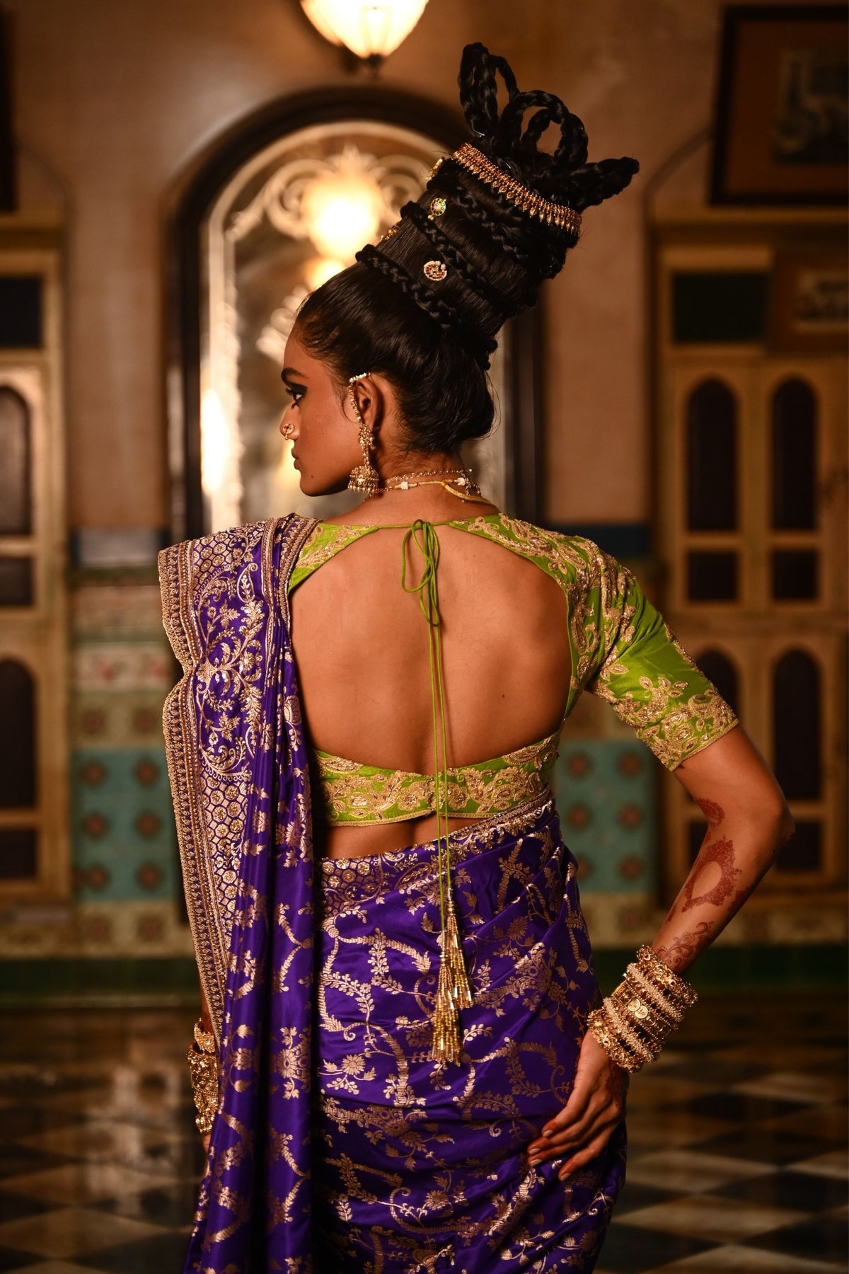 Ekanshi Purple Saree