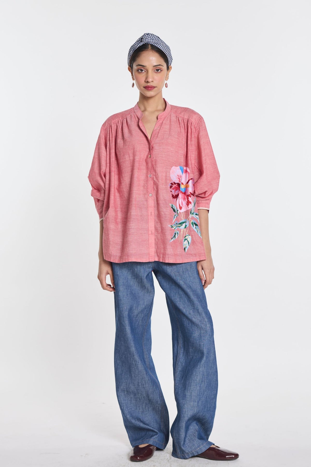 Scabiosa Embroidered Shirt