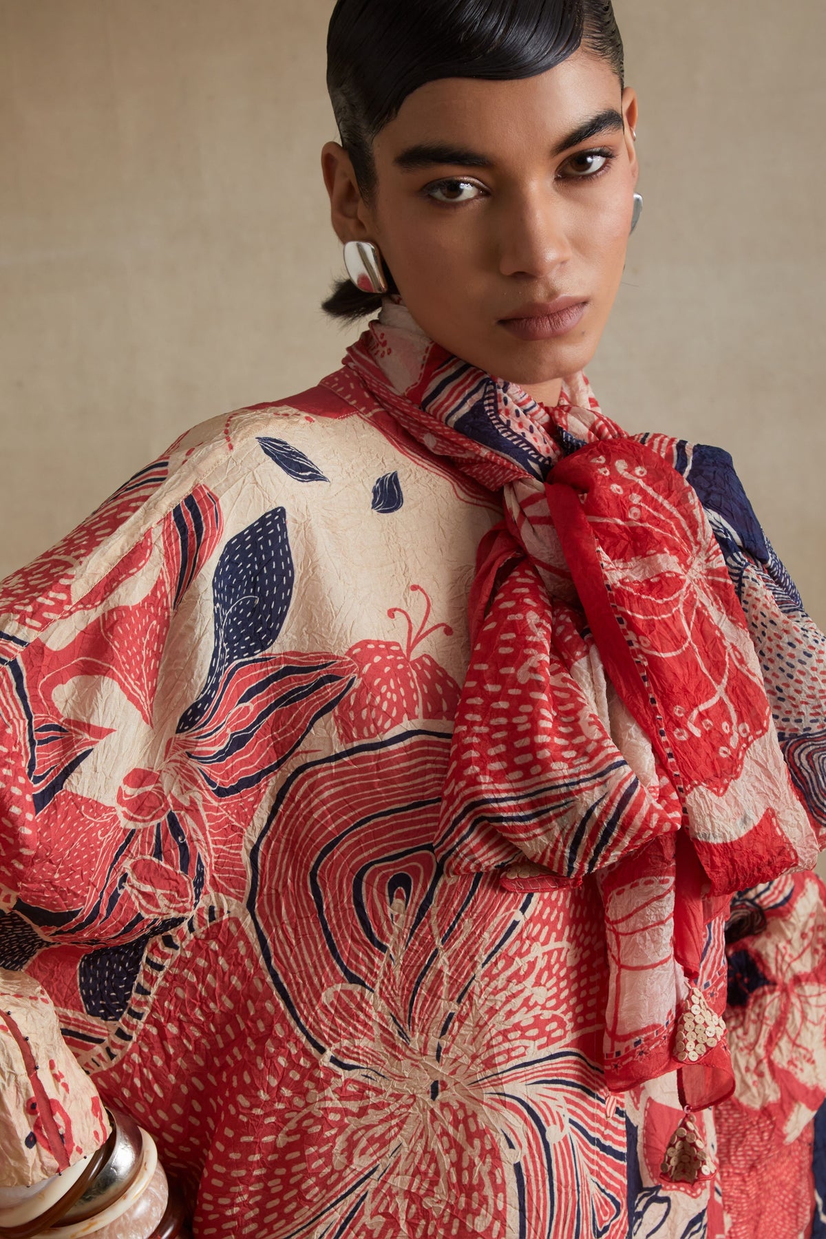 Tomato Handcrafted Tunic Set