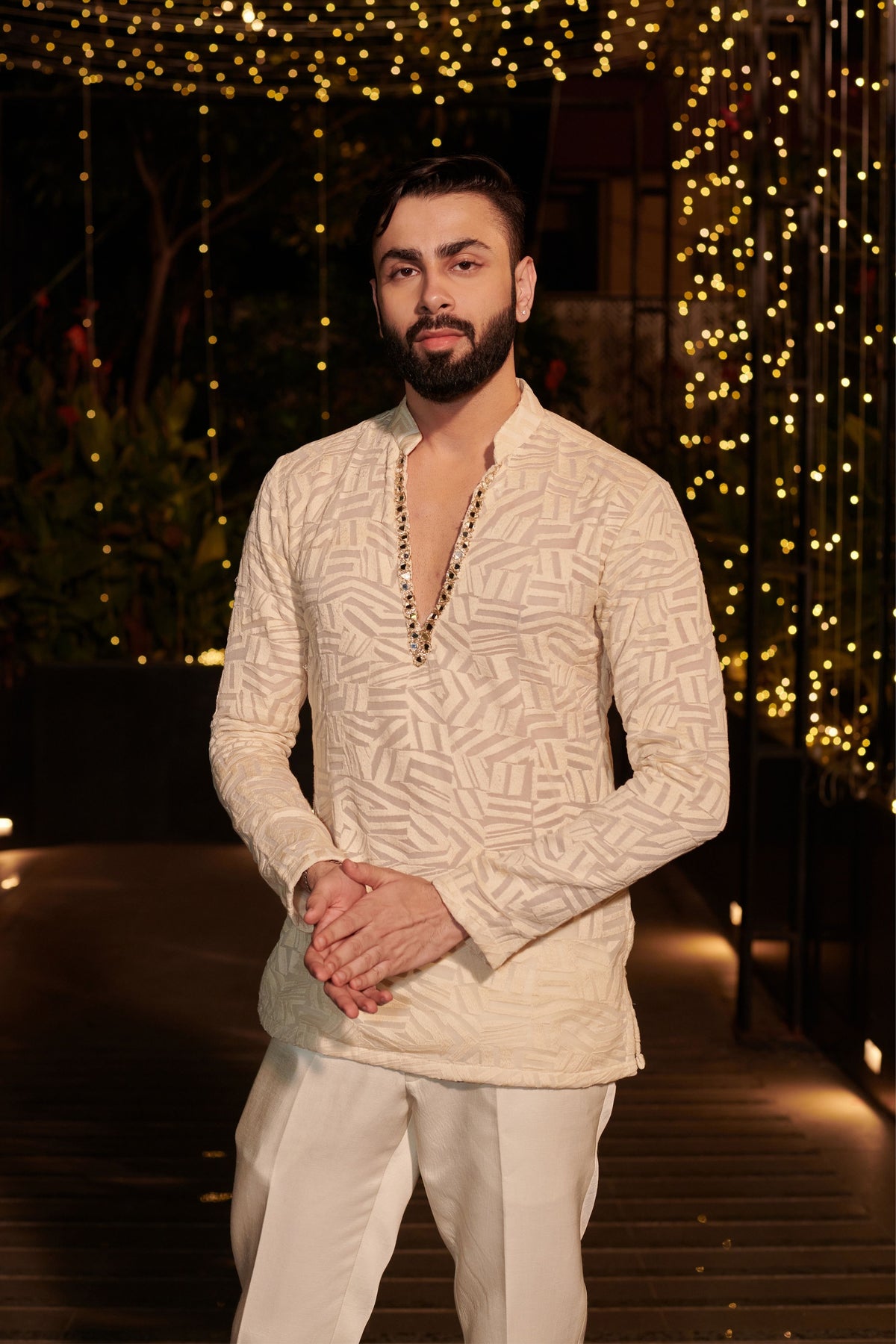 Ivory Mens Jacket Set