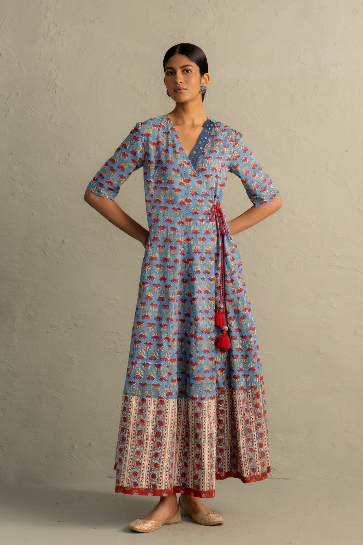 Blue Wrap Around Dress