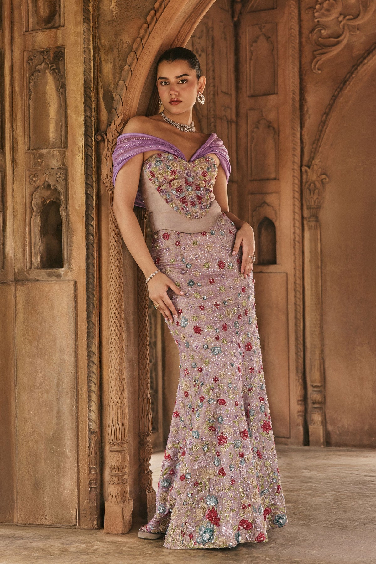 Enchanting Lavender Gown Set