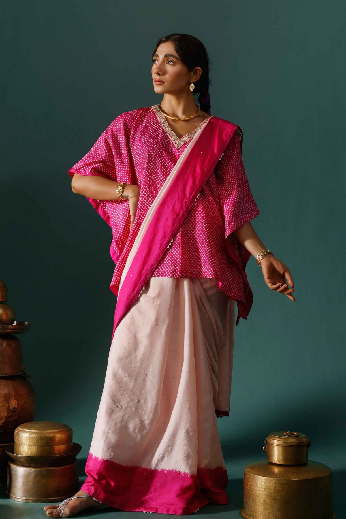 Pink Haze Saree Set