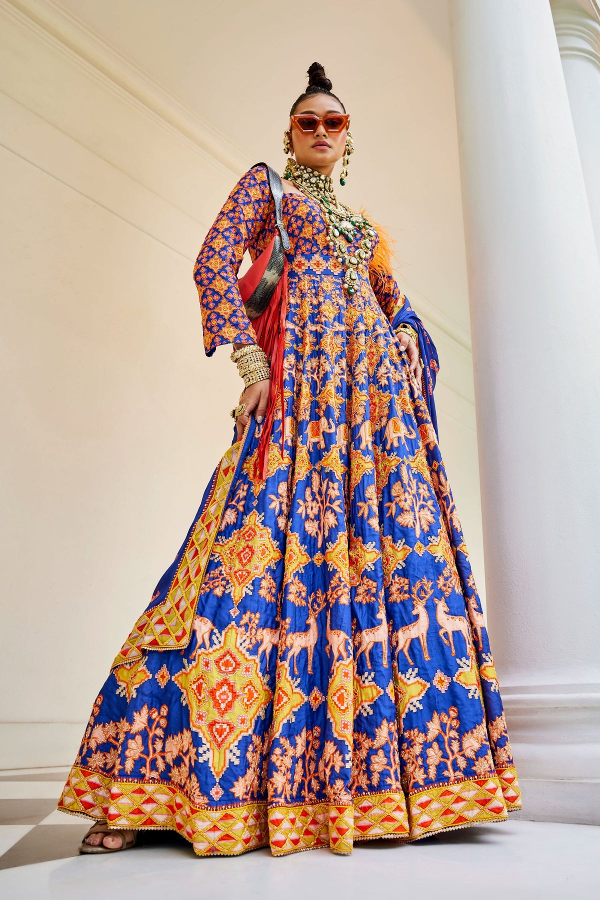 Shikargah and Patola Print Anarkali