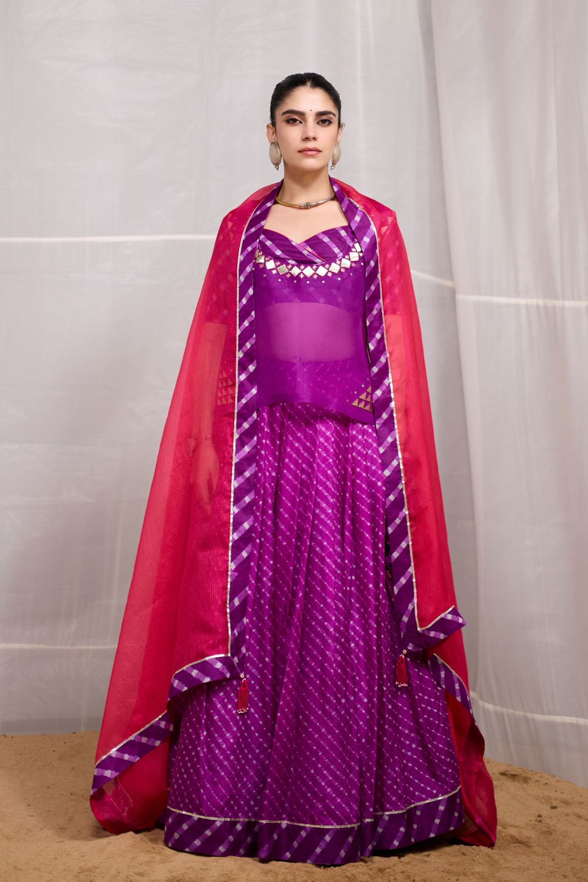 Purple Rela Lehenga Set